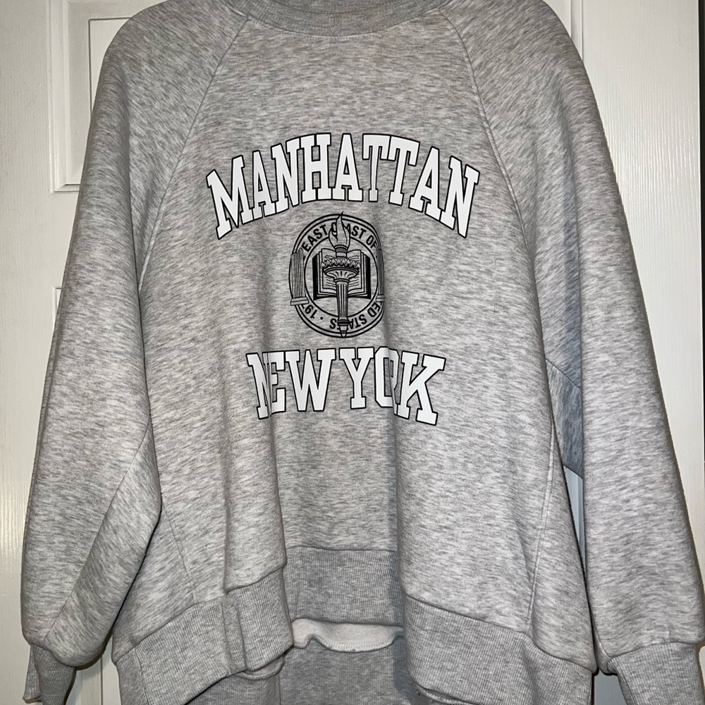Gray Manhattan New York Sweatshirt Large